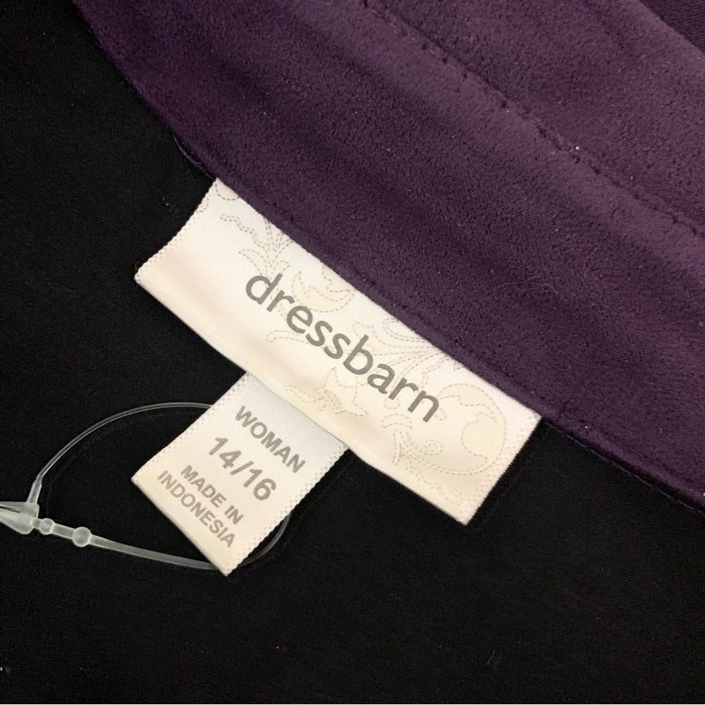 Dress Barn Woman Suede Button Down Shirt • Purple Blouse 14W 16W EUC OBO - Picture 9 of 11
